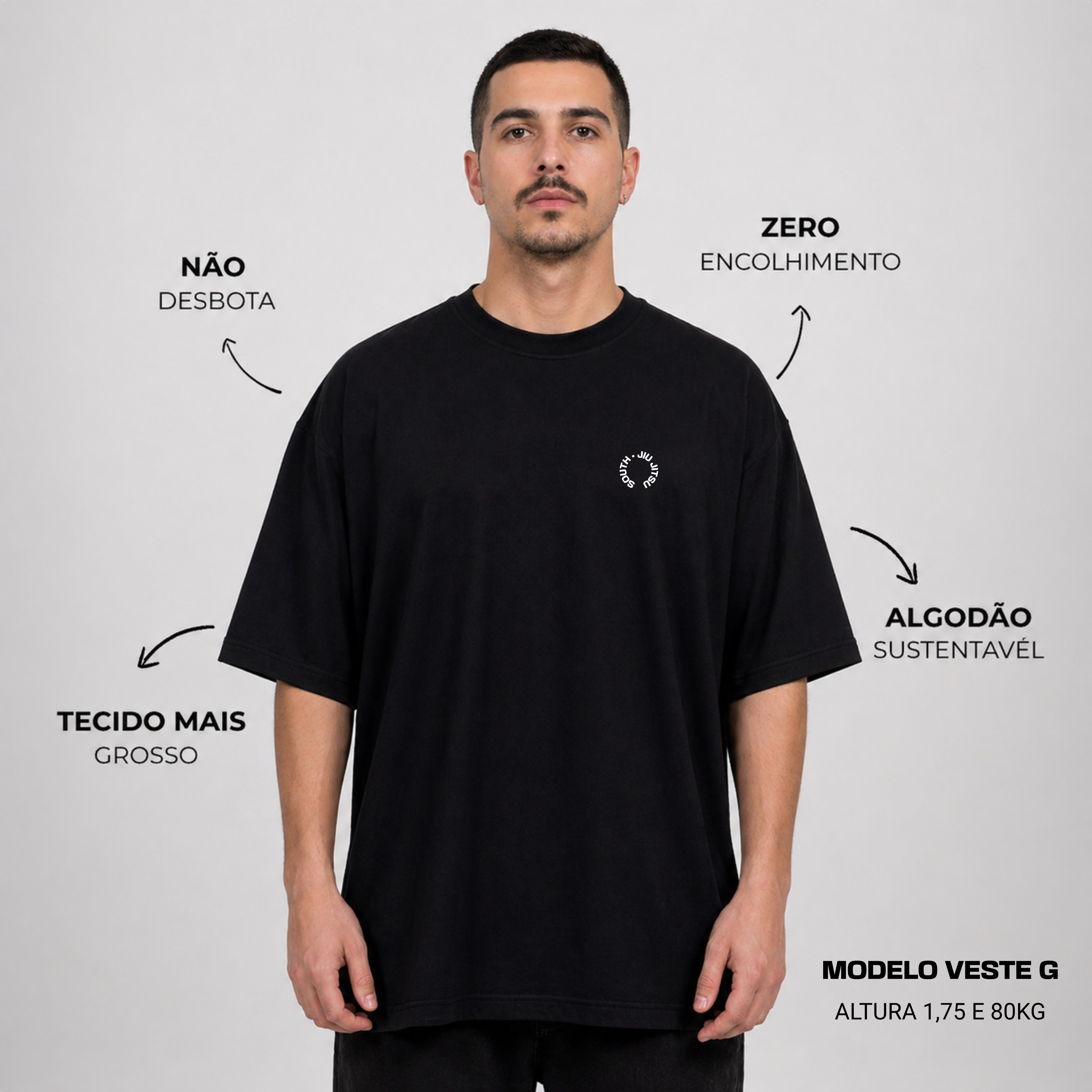 CAMISETA OVERSIZED JIU JITSU - BRASIL 10